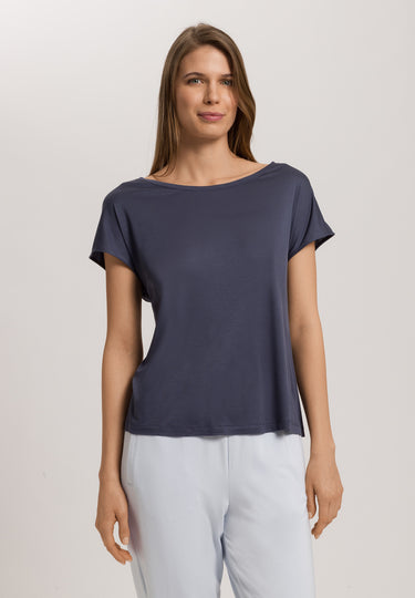 Sleep And Lounge Short Sleeve Shirt | Smoky Blue 79391-1534